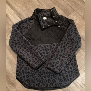 J. Crew women’s XS fleece snap quilted pullover